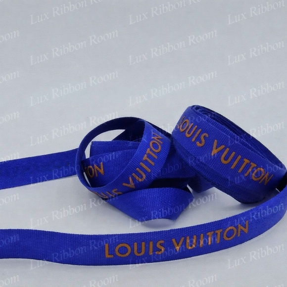 Louis Vuitton Royal Blue Ribbon Two (2) Yards Authentic Boutique Packaging - Picture 2 of 3